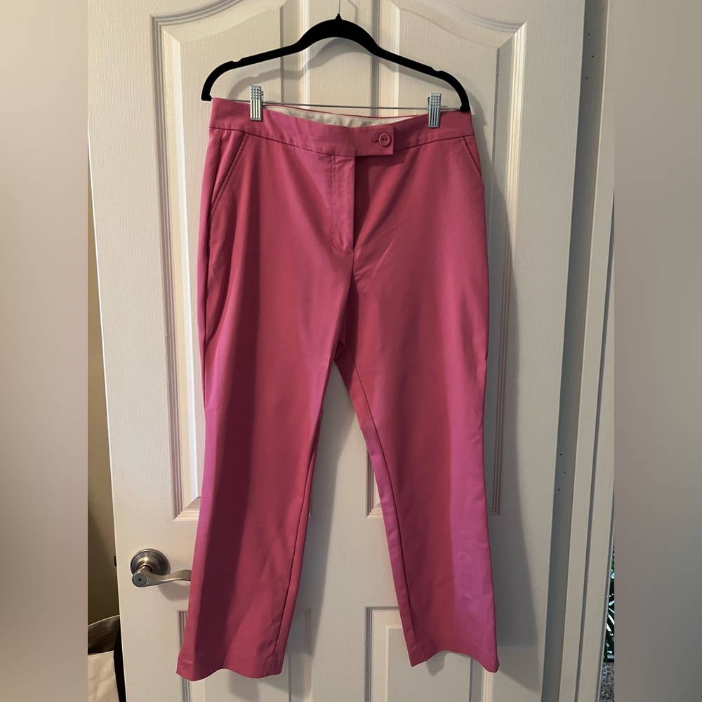 BCBGMaxAzria Pink Straight-Leg Pants